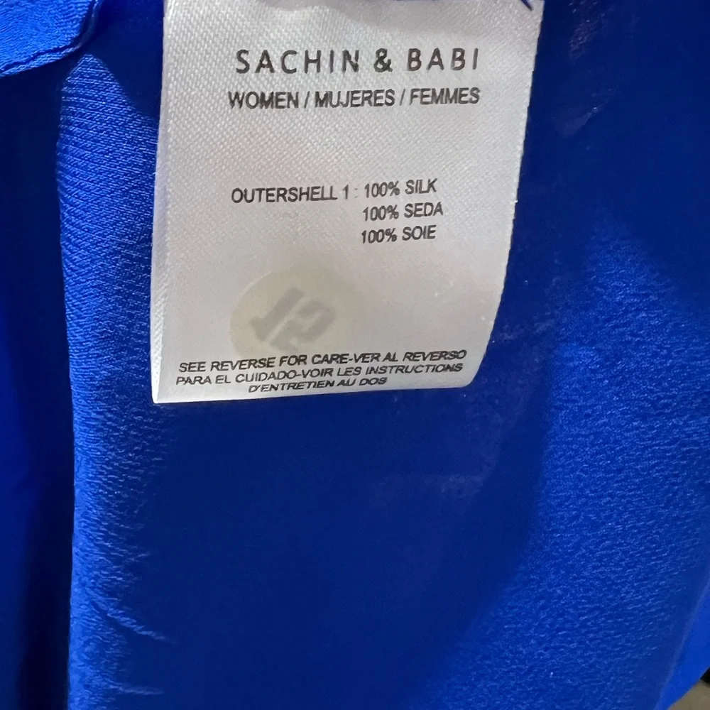 Sachin & Babi Isadora Silk Embellished Flowy
Gown in Cobalt Blue (F29G16 - 430) - Picture 8 of 8